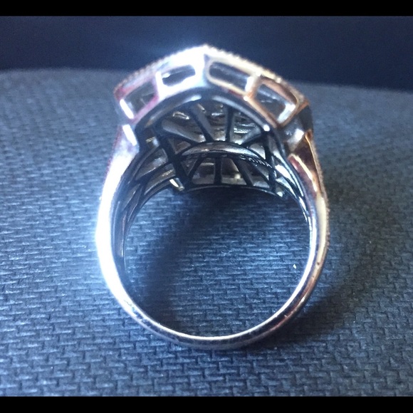 Diamond Eye Ring Sterling Silver 925 - Picture 3 of 8